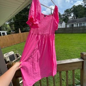 Hot pink midi dress 3X